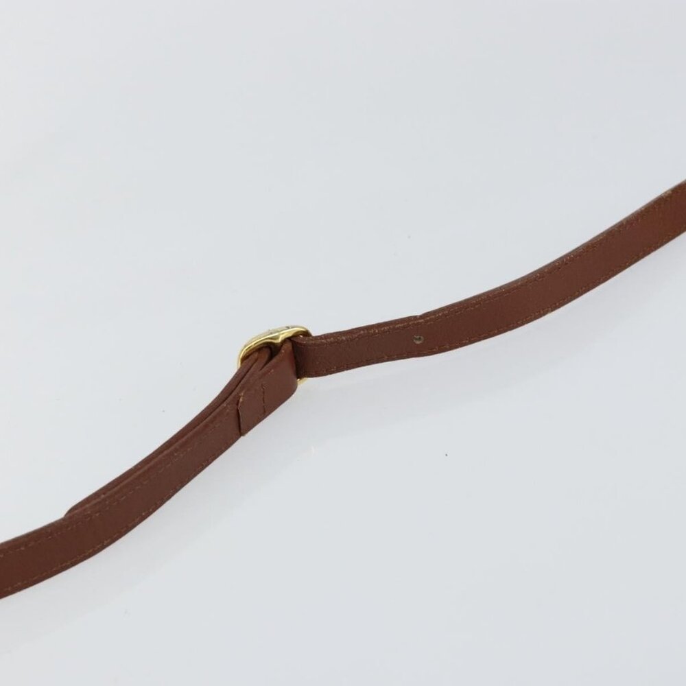 Authentic Burberrys Shoulder Bag Leather Brown Gold - Picture 15 of 16